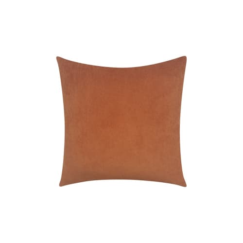 Square Pillow, 100% Polyester Fill, Gen Velvet, Zipper, 16x16, Orange
